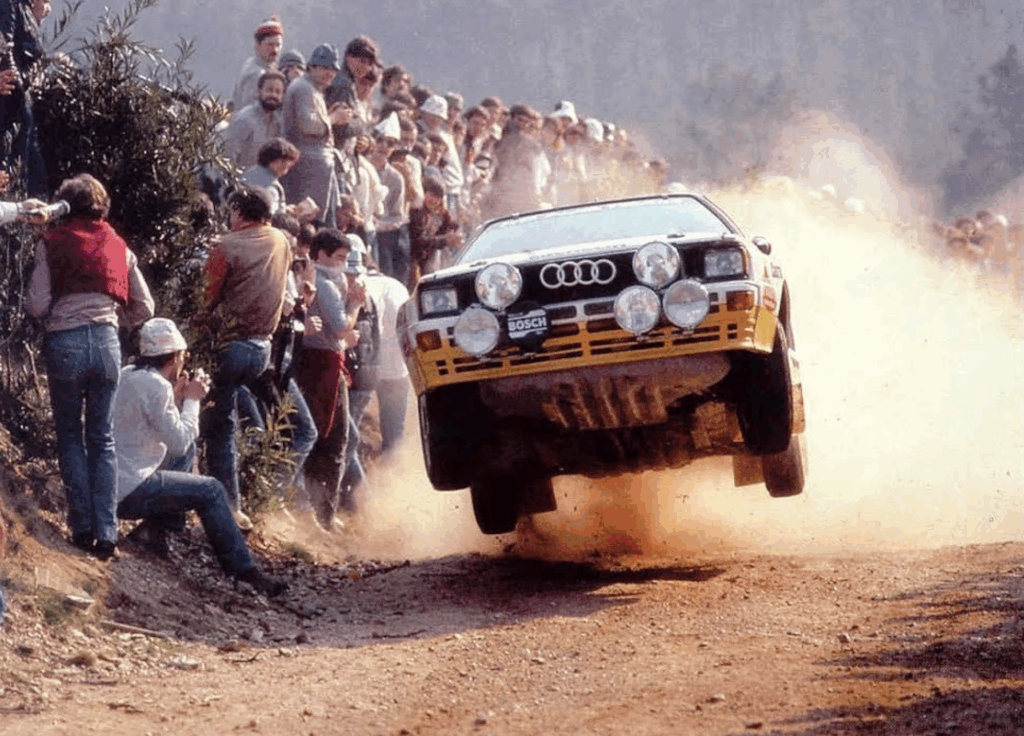 El audi quattro de Michèle Mouton en uno de los rallies