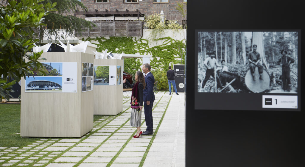 Zona al aire libre con espacios naturales de "Crafted in Japan House"