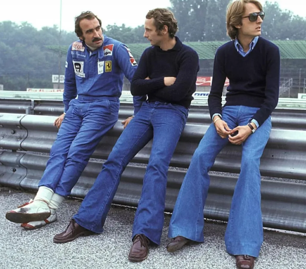 Luca Cordero junto a Clay Regazzoni y Niki Lauda.