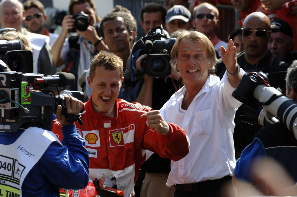 Luca Cordero y Michael Schumacher