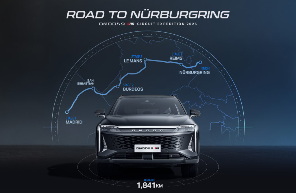 Ruta del OMODA 9 SHS