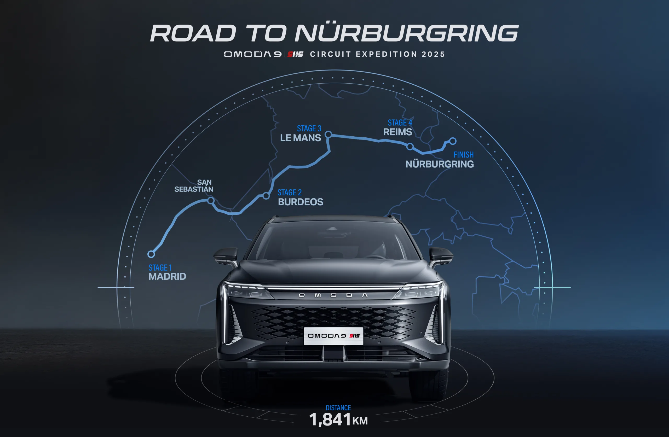 OMODA 9 SHS por Nürburgring y Le Mans