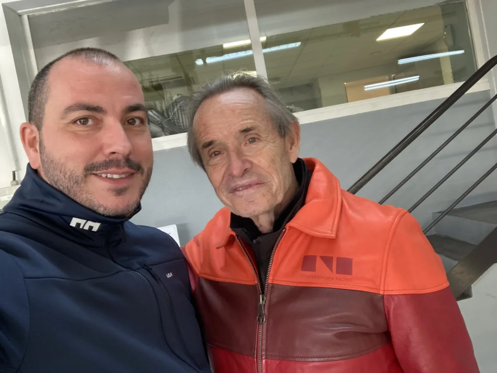 Daniel junto a Jacky Ickx. 