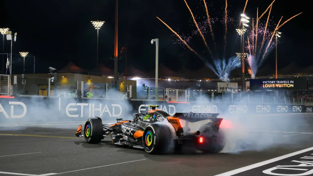 Norris celebración Abu Dhabi
