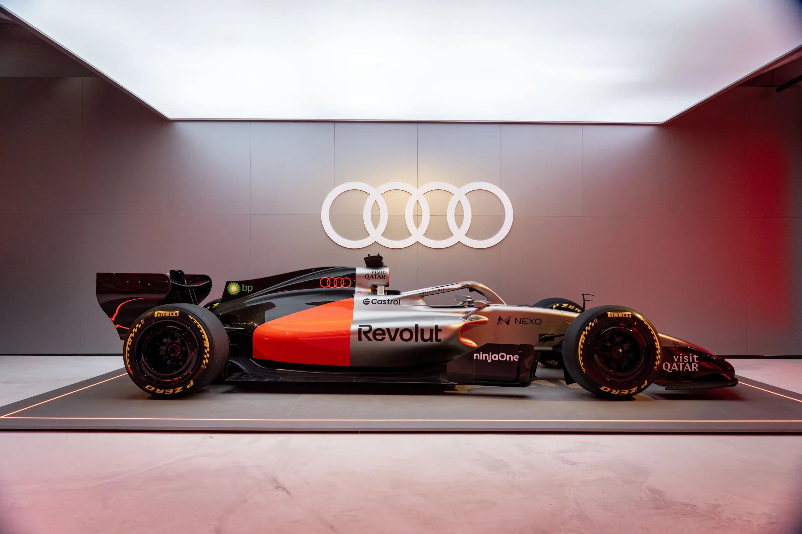 El monoplaza de Audi F1 ya se puede ver en España El monoplaza de Audi F1 ya se puede ver en España