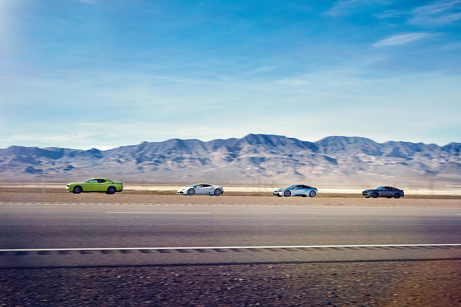 BMW i8 y Lamborghini Huracán contra SRT Hellcat y Mustang GT, etapa 1, Los Ángeles