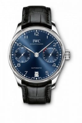 IWC Schaffhausen presenta dos de sus modelos Portugieser en azul