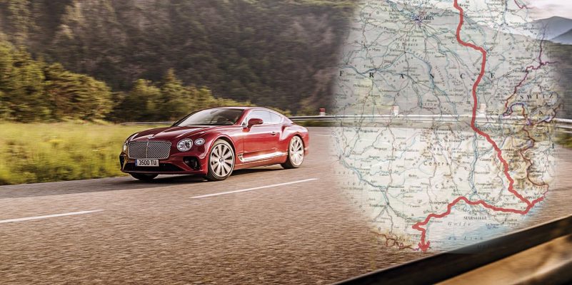 Bentley Continental GT Mapa ruta