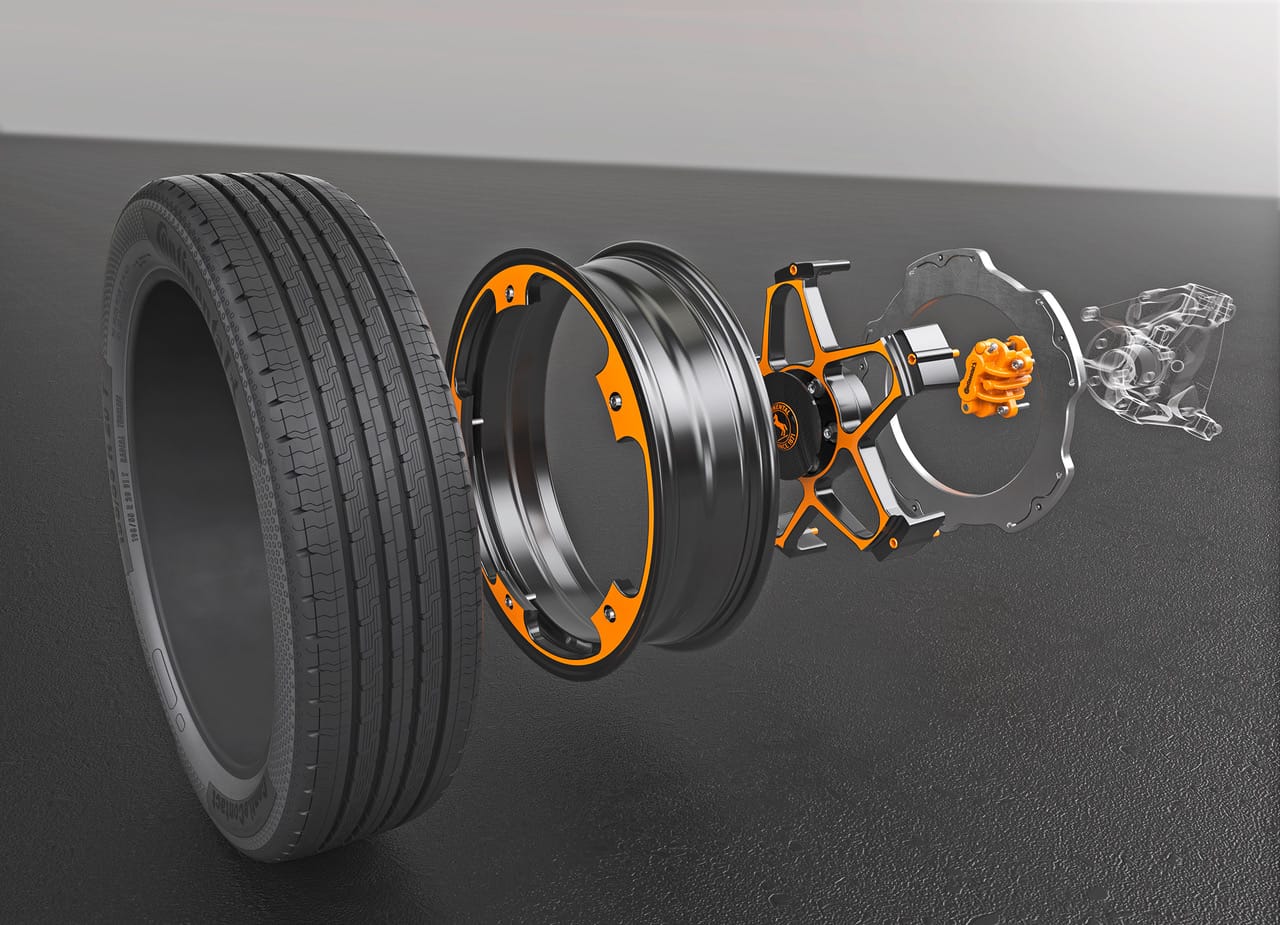 Continental muestra el «New Wheel», un nuevo concepto de frenos para los vehículos eléctricos