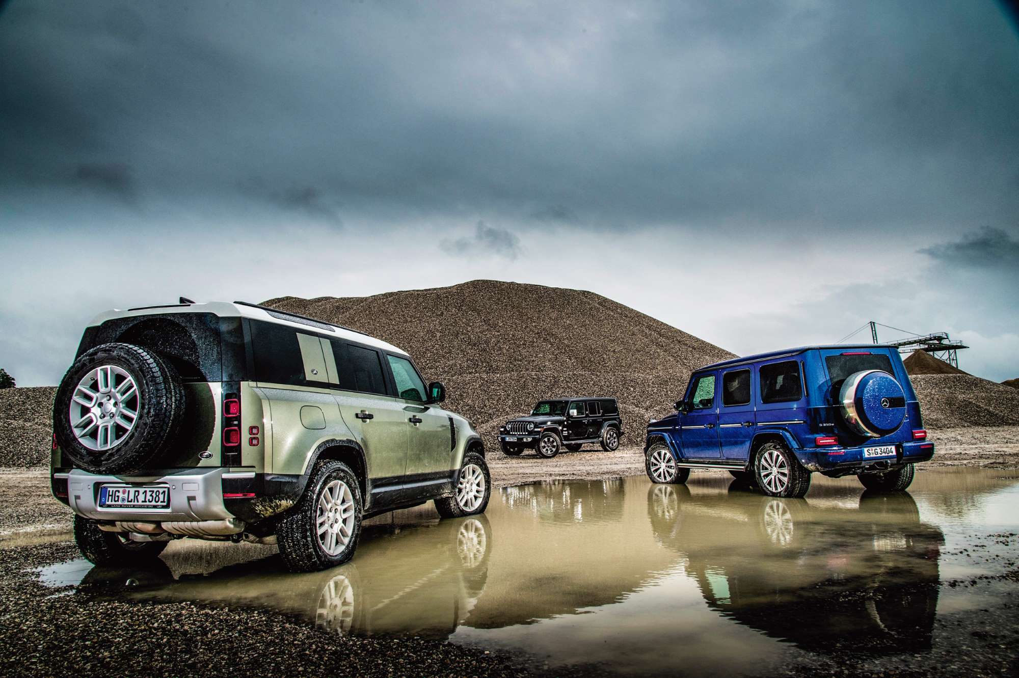 Defender VS Clase G VS Wrangler: Jurassic World