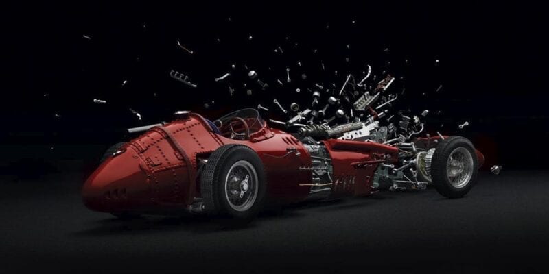 Disintegrating Maserati 250F