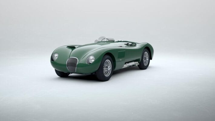 Jaguar C-Type tres cuartos delantero