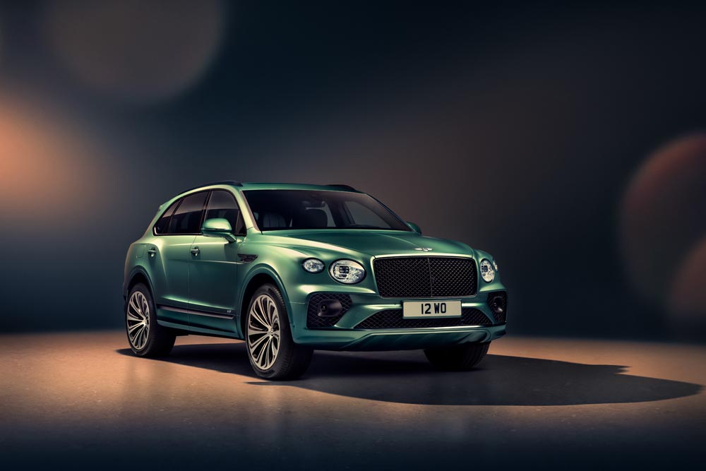 Bentley Bentayga 2020 verde tres cuartos delantero