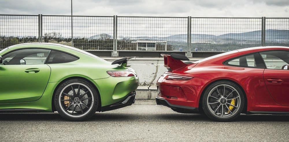 Porsche 911 GT3 contra Mercedes AMG GT R Revista CAR