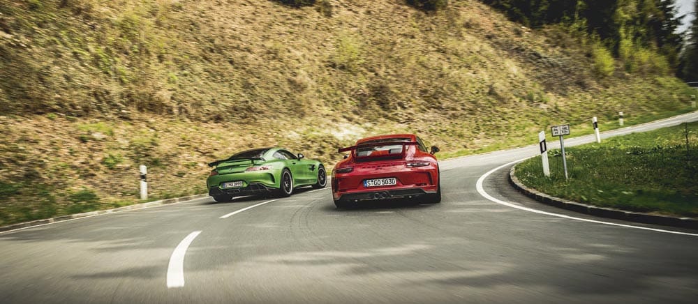 Porsche 911 GT3 contra Mercedes AMG GT R Revista CAR