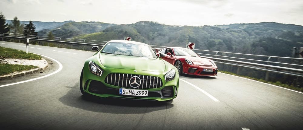 Porsche 911 GT3 contra Mercedes AMG GT R Revista CAR