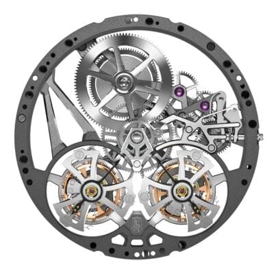 Roger Dubuis Excalibur Doble Tourbillon Volante movimiento