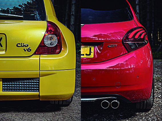 ¿Con cuál te quedas? Peugeot 208 GTi (2015) o Renault Clio V6 (2003)