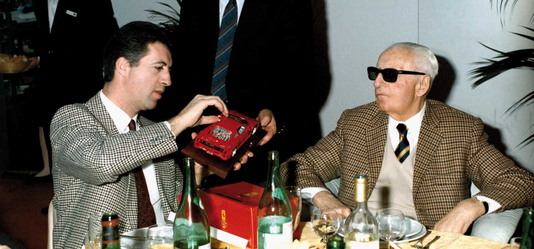 Pierro Ferrari y Enzo Ferrari