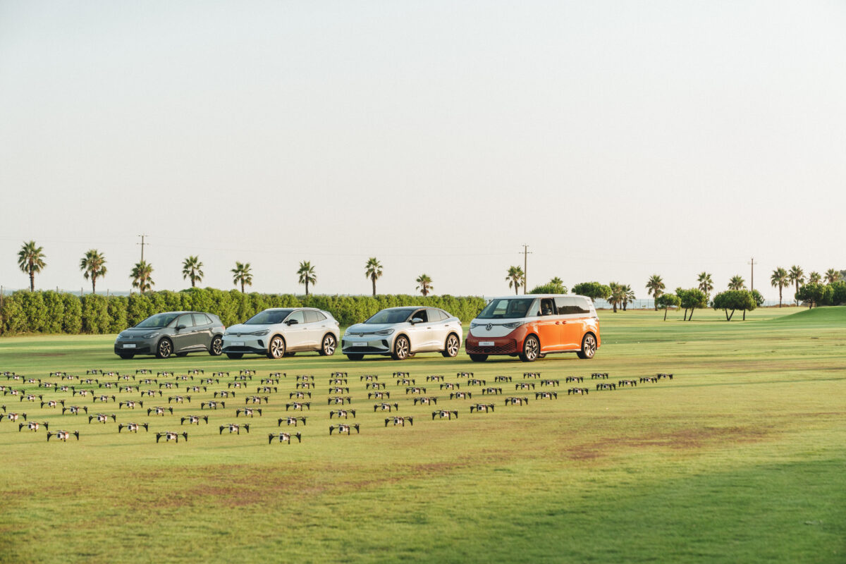 Espectáculo de drones sin precedente de Volkswagen en Sitges