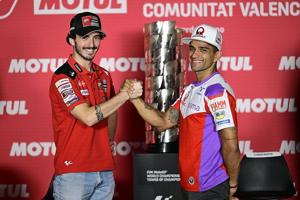 Pecco Bagnaia contra Jorge Martín, de nuevo un español contra un italiano por el mundial