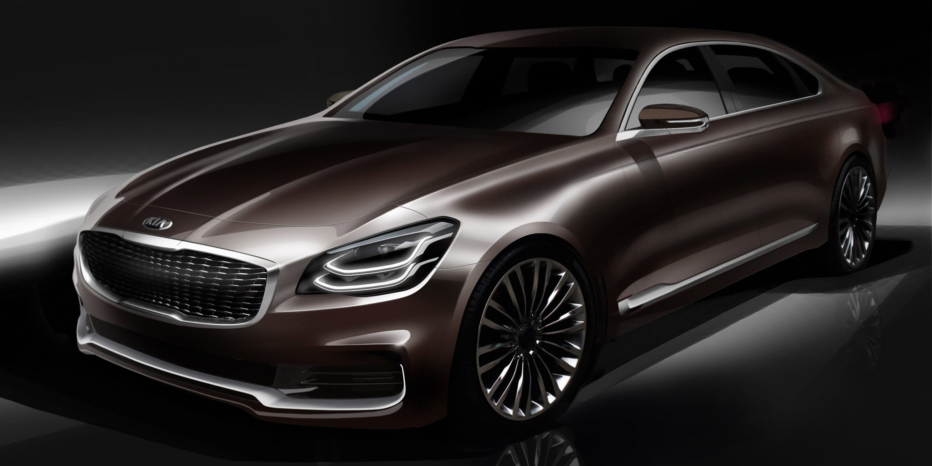 Kia K900 2019: primeros bocetos del diseño de la nueva berlina coreana