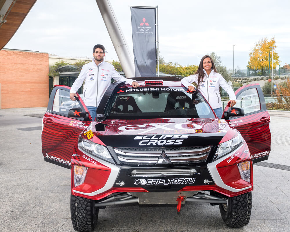 Cristina Gutiérrez presenta el Mitsubishi con el que correrá el Dakar 2020