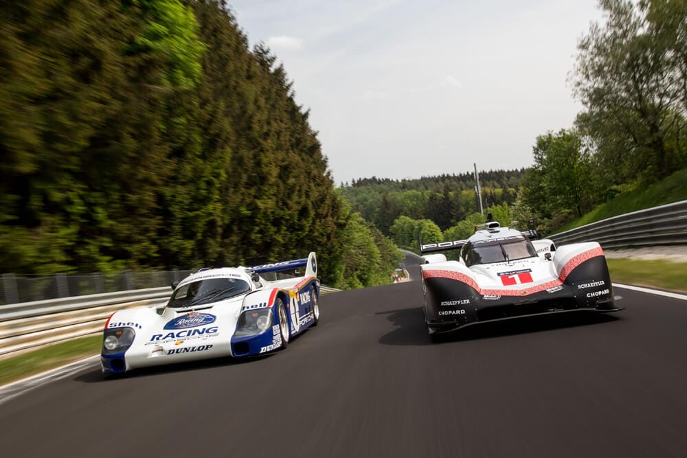 el Porsche 919 Hybrid EVO junto al Porsche de Bellof