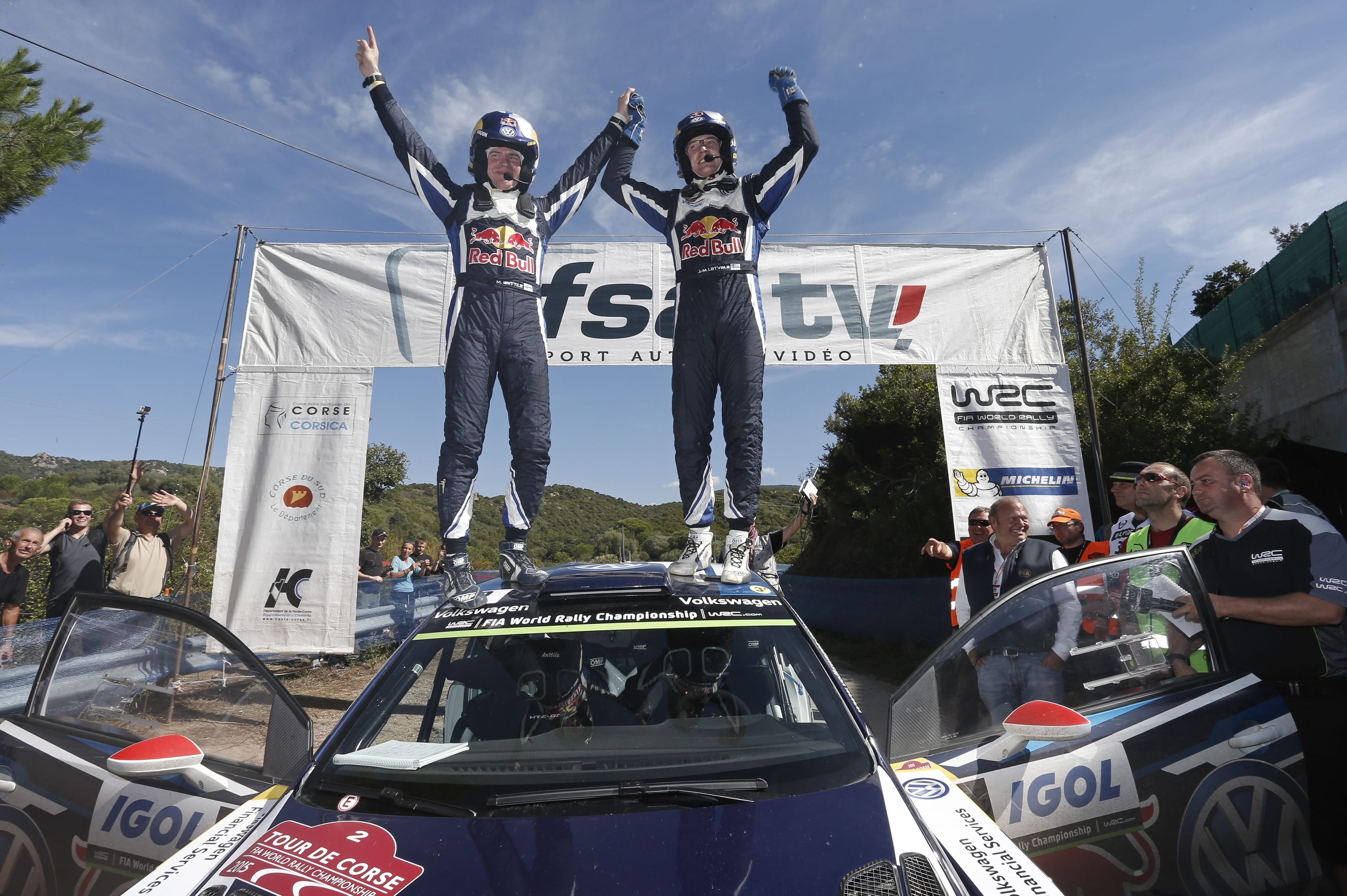 Jari-Matti Latvala (FIN), Miikka Anttila (FIN) Volkswagen Polo R WRC (2015) WRC Rally France - Corsica 2015