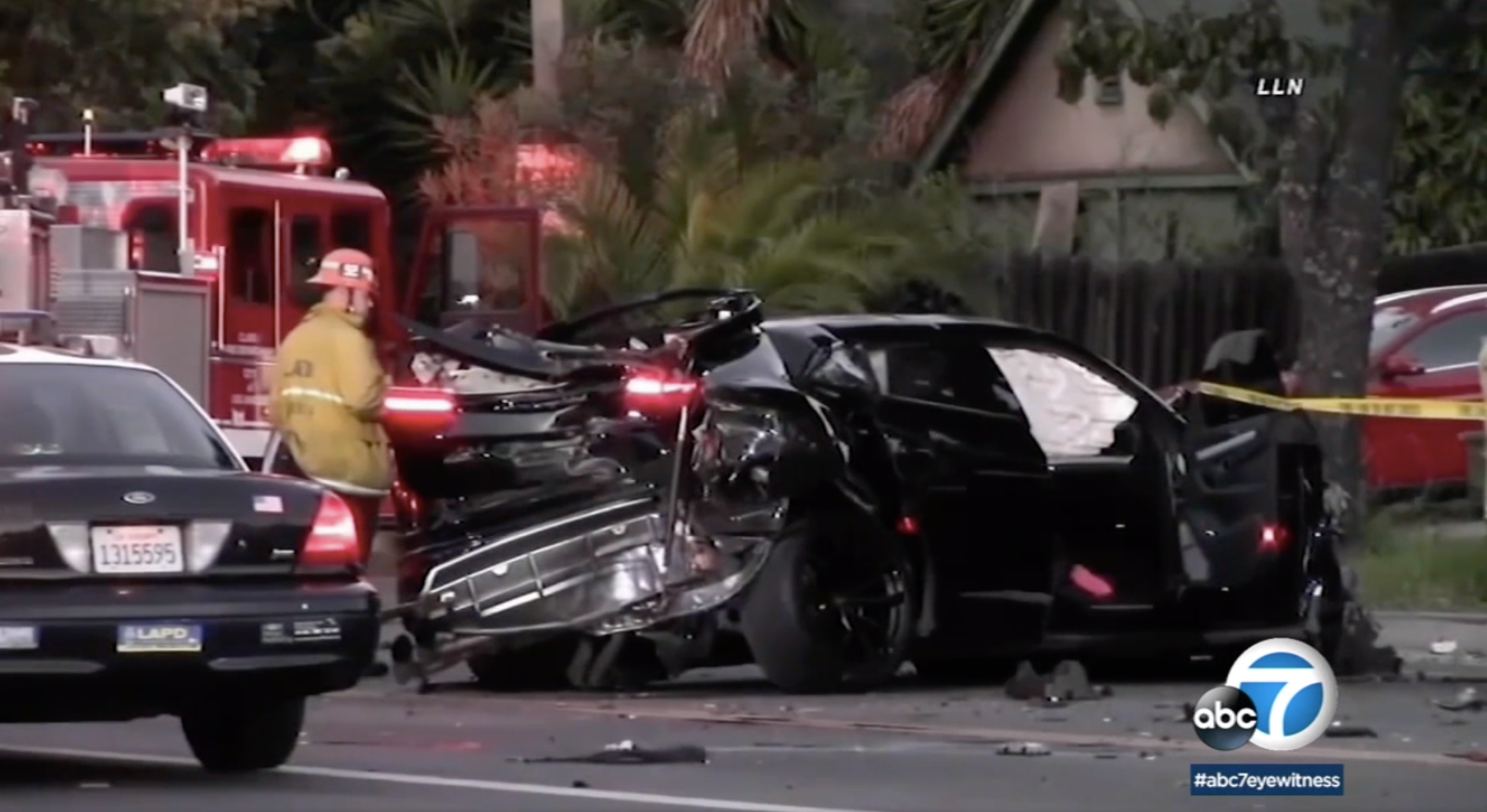 Lamborghini Urus accidentado que causó la muerte de una mujer